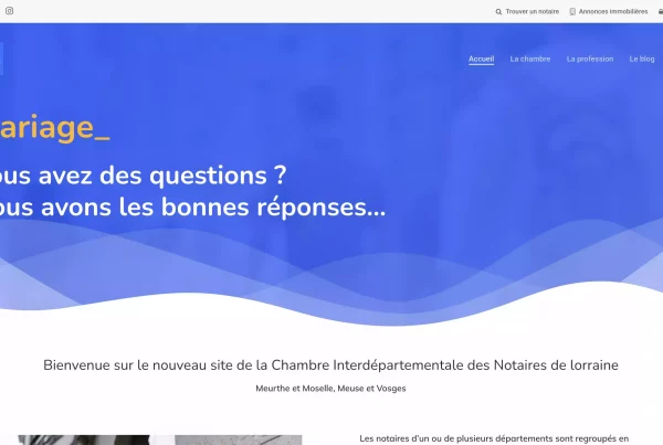 Création de site internet Notaires de france