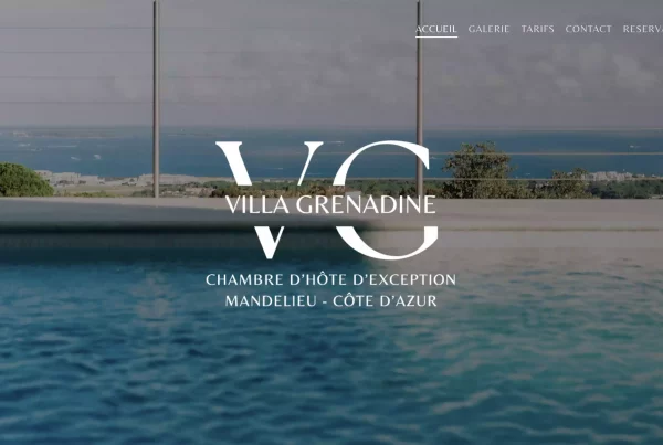 Création Site web haut de gamme pour maison d’hôtes à Mandelieu – Bleupetrole communication - Mandelieu - Cannes - Nice - SEO